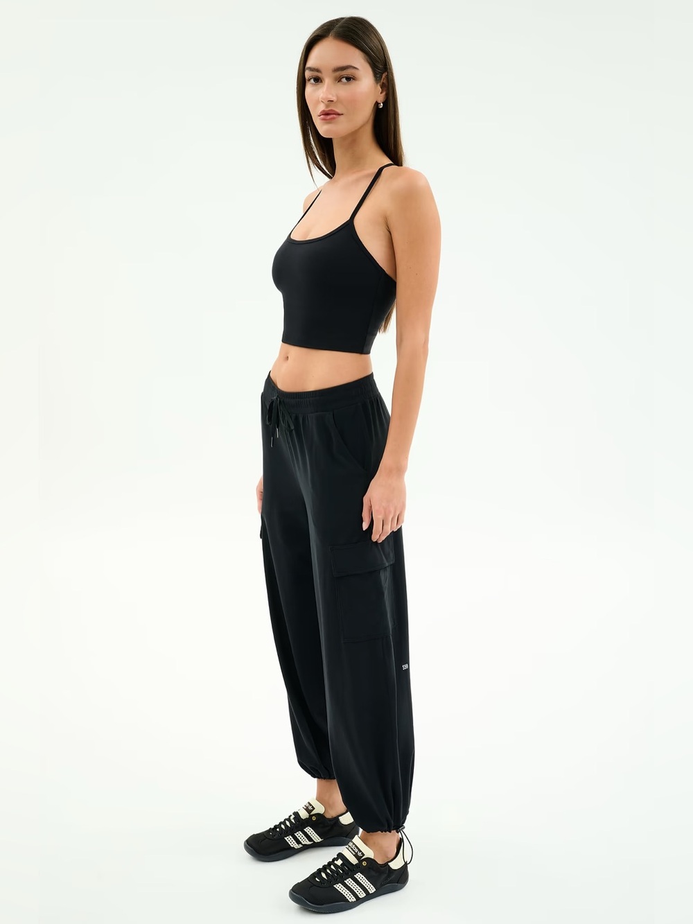 SPLITS59 Nico Airweight Cargo Pants Black Drawstring Jogger S59